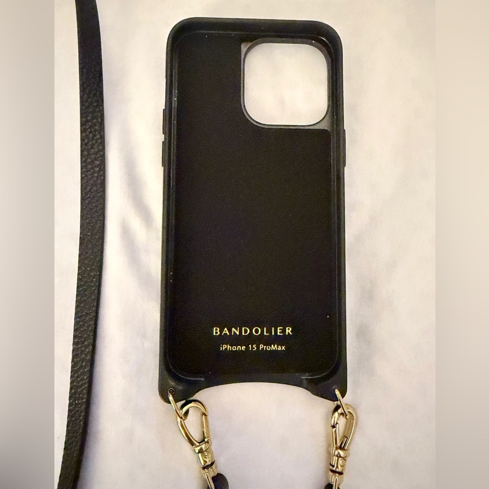 Bandolier Mila Black Leather Crossbody Phone Case for iPhone 15 Pro Max - EUC - Picture 5 of 10
